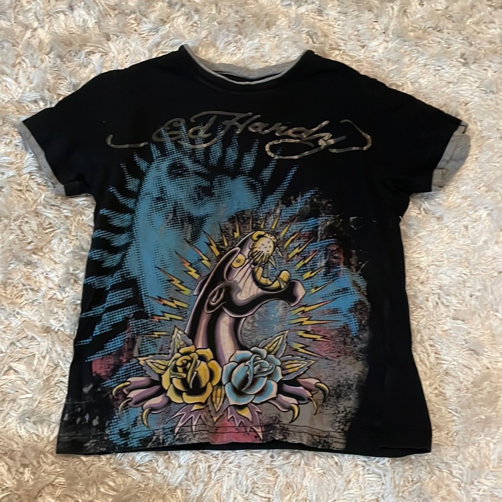 COPY - Kids Black Ed Hardy Graphic Tee